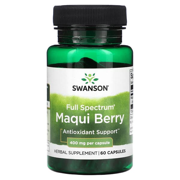 Swanson Full Spectrum Maqui Berry 400 mg 60 viên 087614113388
