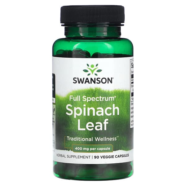 Swanson Full Spectrum Spinach Leaf 400 mg 90 viên 087614114026