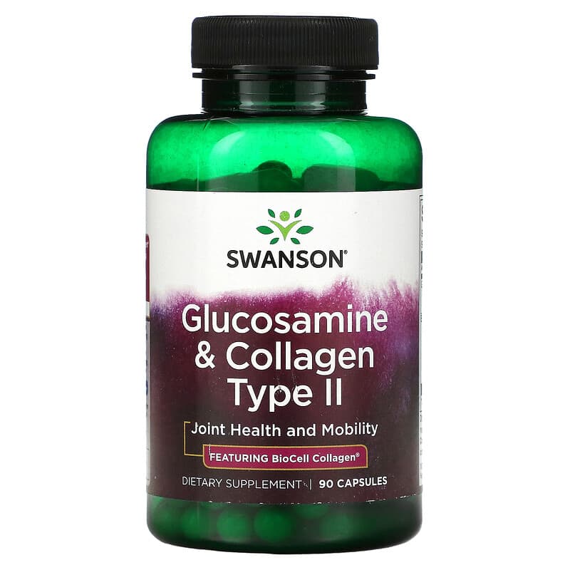 Viên uống Swanson Glucosamine & Collagen Type II 90 viên của Swanson tối ưu cho sức khỏe xương khớp 10 swanson glucosamine collagen type ii 90 capsules 111011 087614118062