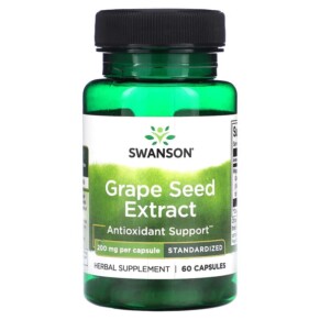 Thực phẩm bổ sung Swanson Grape Seed Extract 200 mg 60 Capsules 087614140810