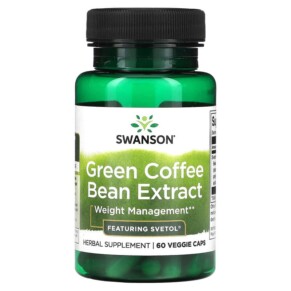 Thực phẩm bổ sung Swanson Green Coffee Bean Extract 60 Veggie Caps 087614040608