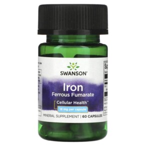 Thực phẩm bổ sung Swanson Iron Ferrous Fumarate 18 mg 60 Capsules 087614115870