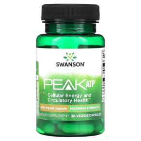 Thực phẩm bổ sung Swanson Peak ATP Maximum Strength 400 mg 30 Veggie Capsules 087614029467