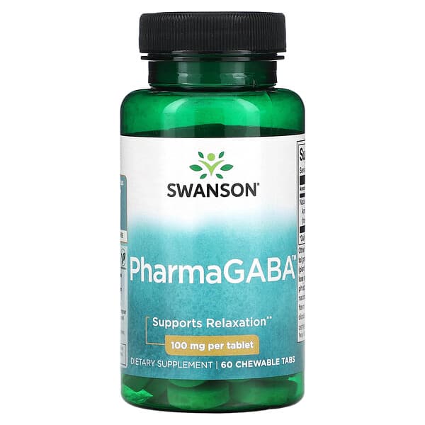 Swanson PharmaGABA 100 mg 60 viên nhai 087614028415