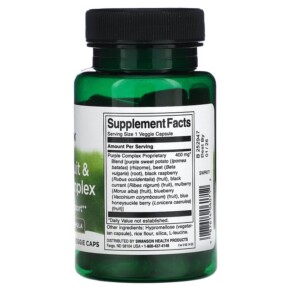 Swanson Purple Fruit & Veggie Complex 60 viên nang chay của Swanson 3 Thành phần vi chất của Swanson Purple Fruit & Veggie Complex 60 Veggie Caps 087614060712