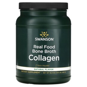 Thực phẩm bổ sung Swanson Real Food Bone Broth Collagen 1.05 lbs (480 g) 087614210636