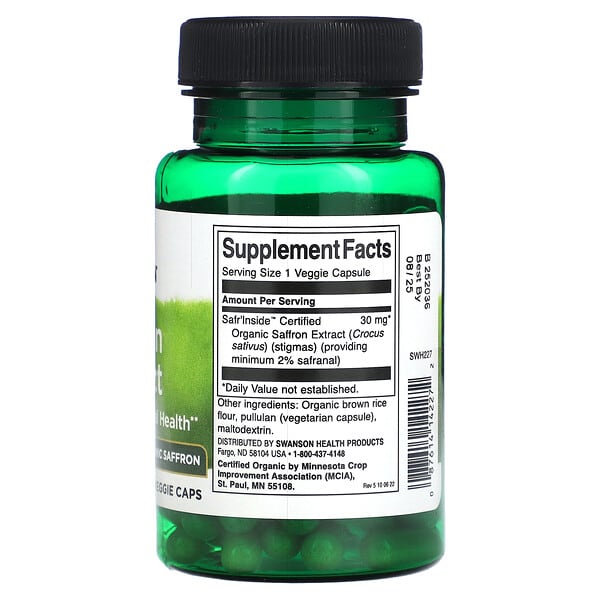 Swanson Saffron Extract 60 viên 9 Swanson Saffron Extract 60 viên 087614142272