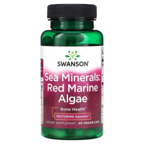 Thực phẩm bổ sung Swanson Sea Minerals: Red Marine Algae 60 Veggie Caps 087614026824