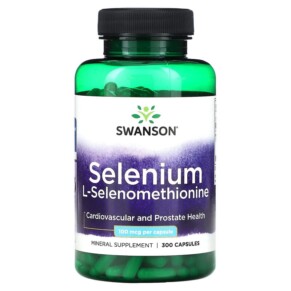 Thực phẩm bổ sung Swanson Selenium L-Selenomethionine 100 mcg 300 Capsules 087614015453