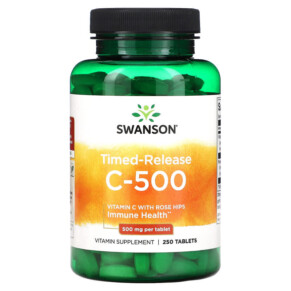 Thực phẩm bổ sung Swanson Timed-Release C-500 500 mg 250 Tablets 087614010946