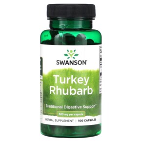 Thực phẩm bổ sung Swanson Turkey Rhubarb 500 mg 100 Capsules 087614110400