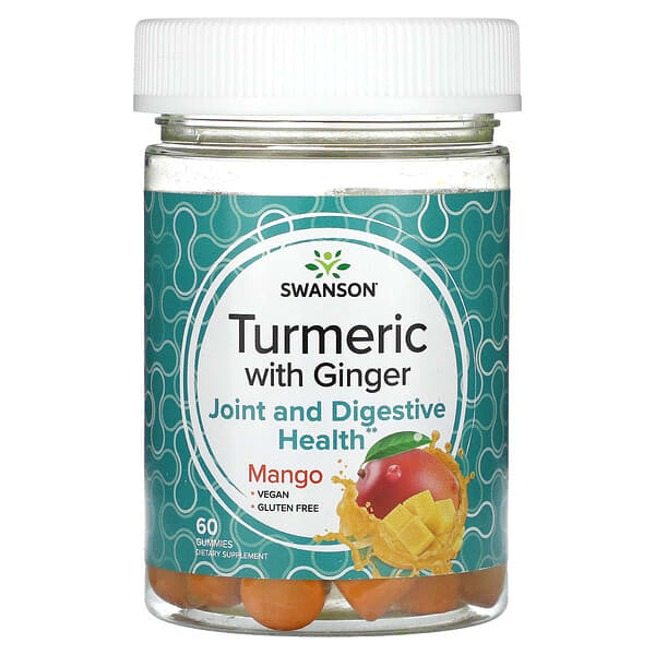 Swanson Turmeric with Ginger Mango 60 viên nhai 10 swanson turmeric with ginger mango 60 gummies 122321 087614118512