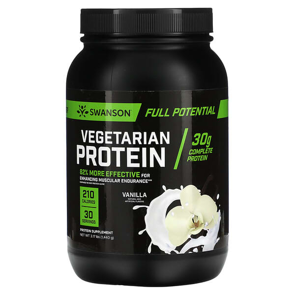 Swanson Vegetarian Protein Vanilla 3,17 lbs 1.440 g 10 swanson vegetarian protein vanilla 3 17 lbs 1 440 g 123609 087614118949
