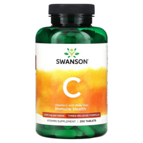 Thực phẩm bổ sung Swanson Vitamin C with Rose Hips 1.000 mg 250 Tablets 087614010984