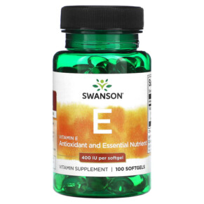 Thực phẩm bổ sung Swanson Vitamin E 400 IU 100 Softgels 087614011400