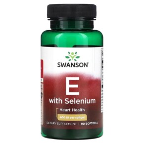 Thực phẩm bổ sung Swanson Vitamin E with Selenium 400 IU 90 Softgels 087614020228