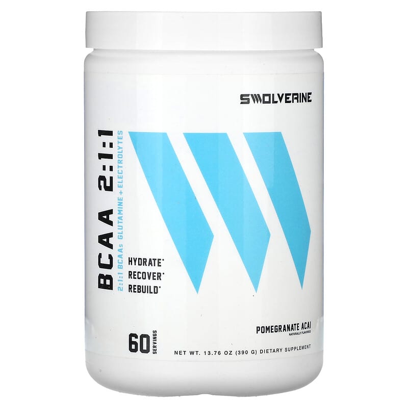 Swolverine, BCAA 2:1:1, Pomegranate Acai, 13,76 oz (390 g) 850037327737