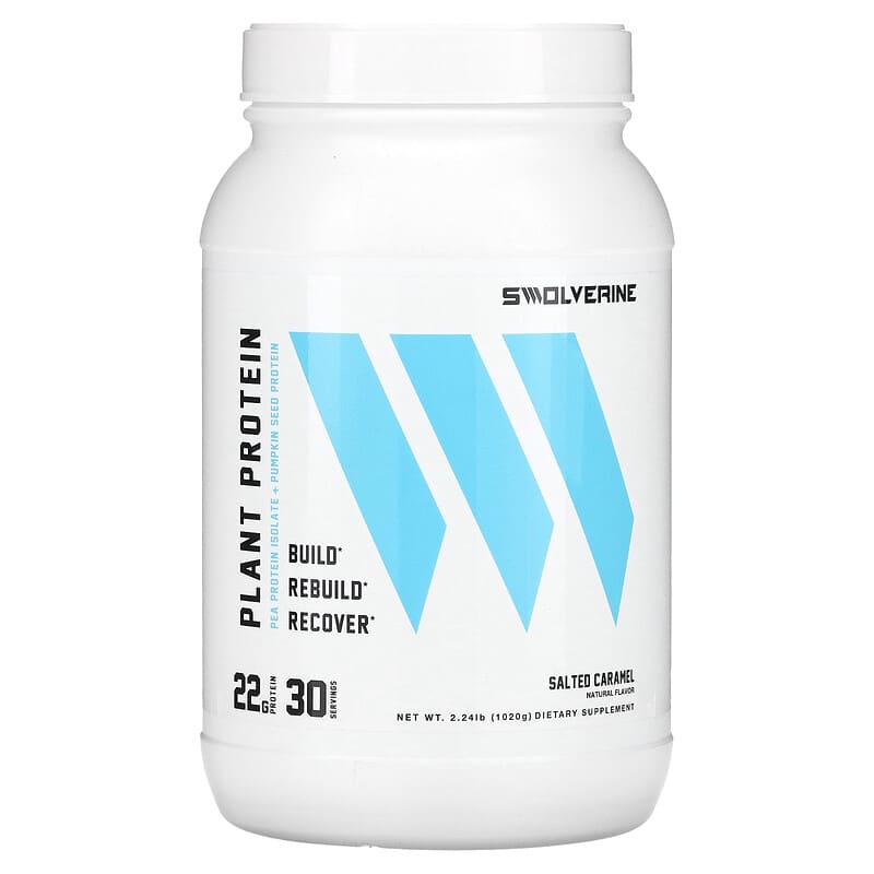 Swolverine, Plant Protein, Salted Caramel, 2,24 lb (1.020 g) 850037327638