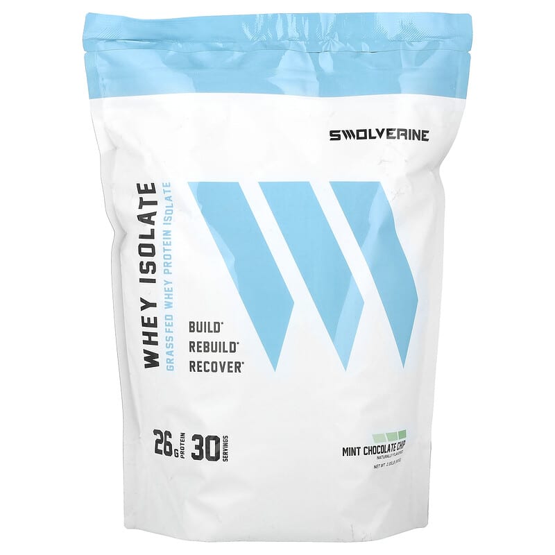 Swolverine Whey Isolate Bột Protein Tinh Khiết Vị Bạc Hà Sô Cô La 2,05 lb (930 g) 10 swolverine whey isolate mint chocolate chip 2 05 lb 930 g 134171 860007637322