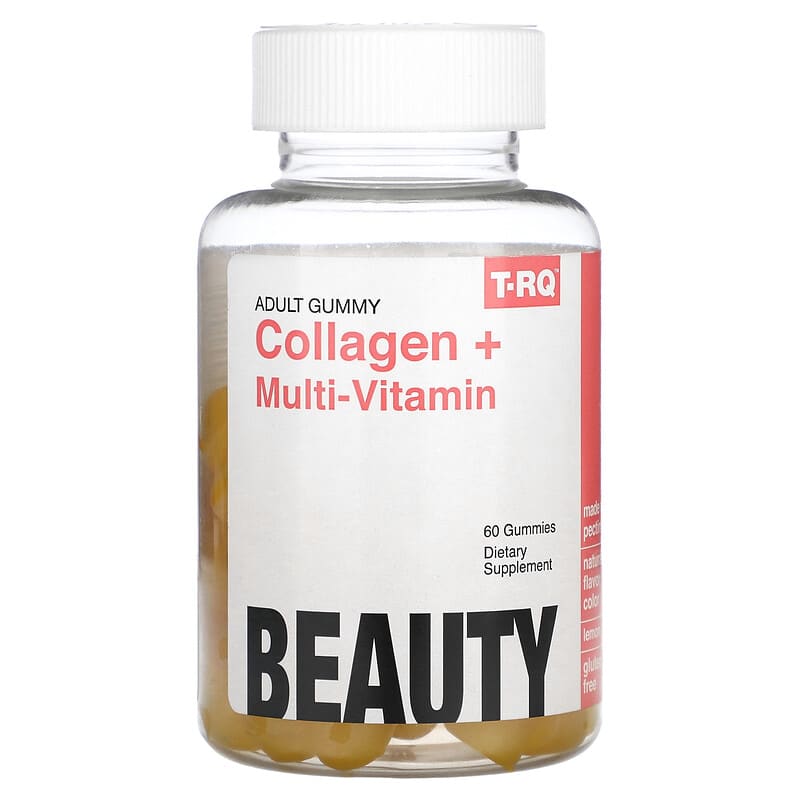 T-RQ, Adult Gummy, Collagen + Multi-Vitamin, Lemon, 60 viên nhai 835776001414