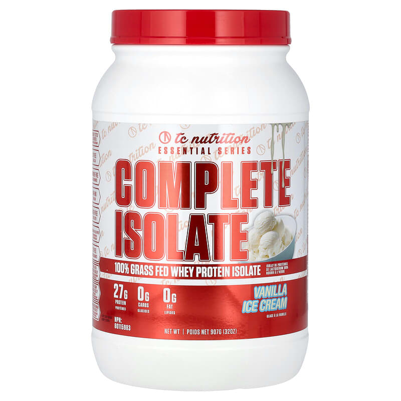 TC Nutrition, Essential Series, Complete Isolate, Vanilla Ice Cream, 32 oz (907 g) 858286000937