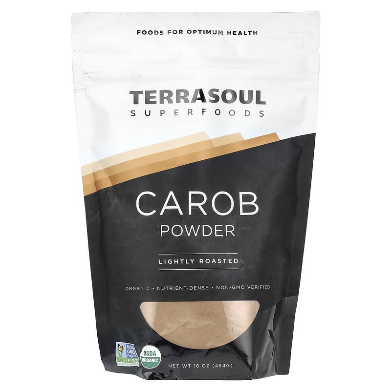 Terrasoul Superfoods, Carob Powder, Lightly Roasted, 16 oz (454 g) 853162007192