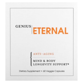 Thực phẩm bổ sung The Genius Brand Eternal Anti-Aging 60 Veggie Capsules 810037680607