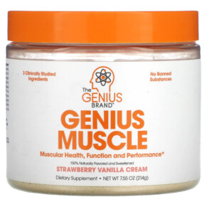 Thực phẩm bổ sung The Genius Brand Genius Muscle Strawberry Vanilla Cream 7.55 oz (214 g) 850098008187