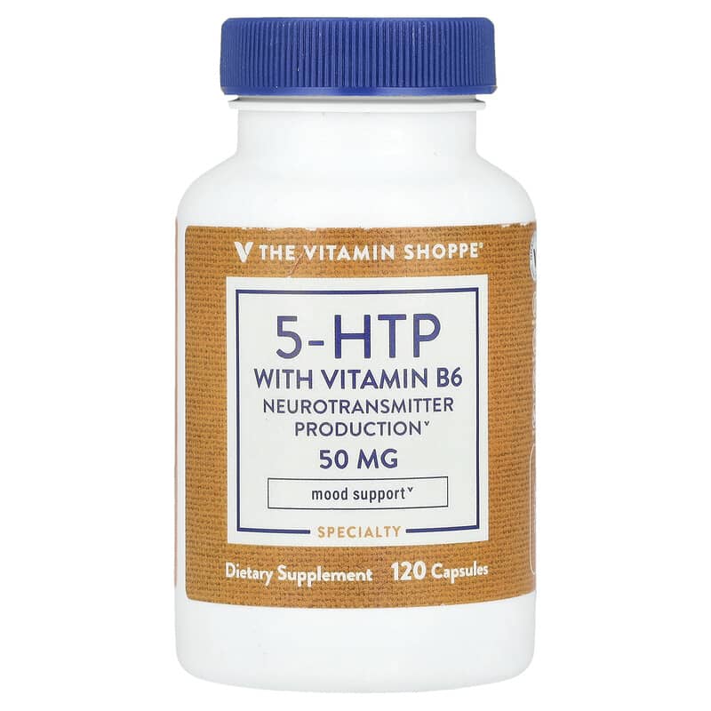 The Vitamin Shoppe, 5- HTP With Vitamin B6, 120 viên 766536016914