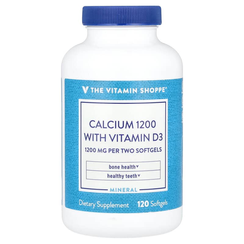 The Vitamin Shoppe, Calcium 1200 With Vitamin D3, 120 viên 766536023554