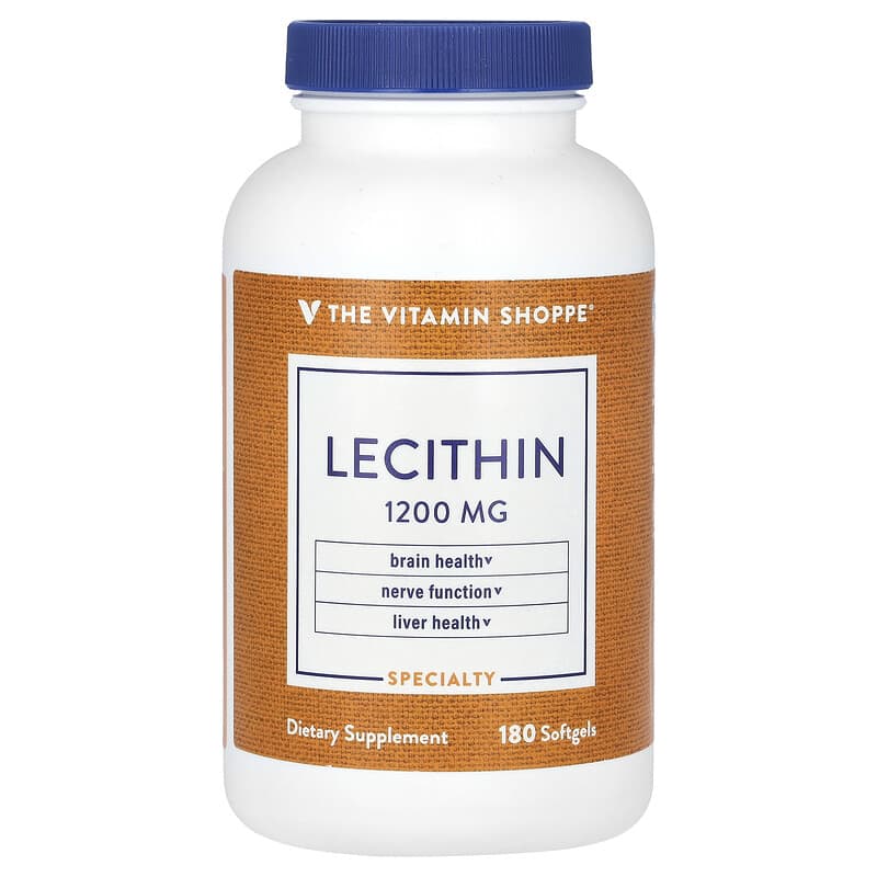 Lecithin The Vitamin Shoppe 1200 mg 180 viên 10 the vitamin shoppe lecithin 1 200 mg 180 softgels 139867 766536029655