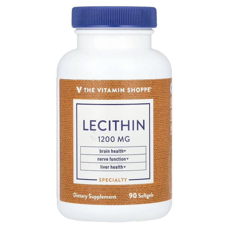 Viên uống Lecithin 1200 mg 90 viên The Vitamin Shoppe 10 the vitamin shoppe lecithin 1 200 mg 90 softgels 143979 766536029662