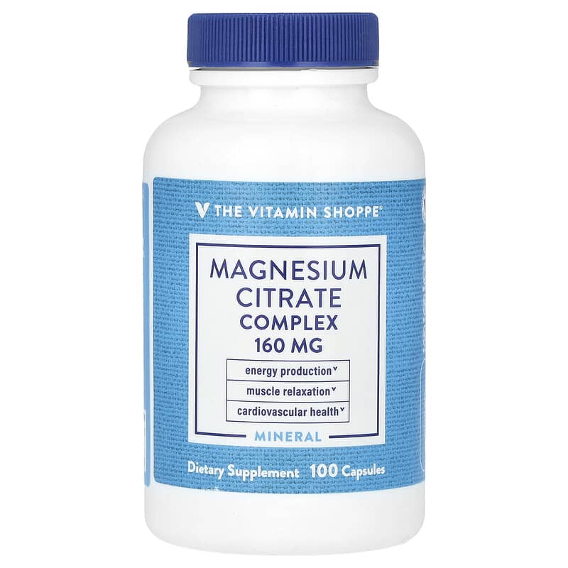 The Vitamin Shoppe Magnesium Citrate Complex 160 mg 100 viên 10 the vitamin shoppe magnesium citrate complex 160 mg 100 capsules 139817 766536010844