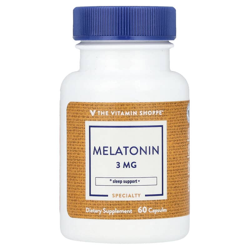 Viên uống Melatonin 3 mg 60 viên The Vitamin Shoppe 10 the vitamin shoppe melatonin 3 mg 60 capsules 143993 766536013357