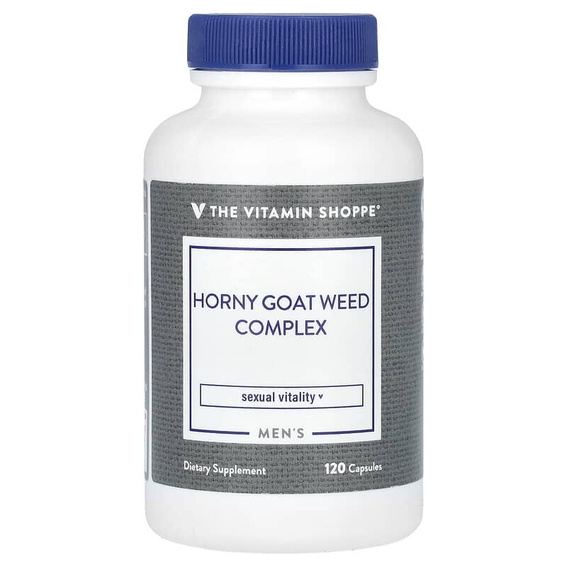Complex tăng cường sinh lý nam Horny Goat Weed 120 viên The Vitamin Shoppe 10 the vitamin shoppe men s horny goat weed complex 120 capsules 139881 766536027323