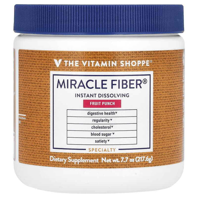 The Vitamin Shoppe Miracle Fiber Nước trái cây, 7,7 oz (217,6 g) 10 the vitamin shoppe miracle fiber fruti punch 7 7 oz 217 6 g 140944 766536024032