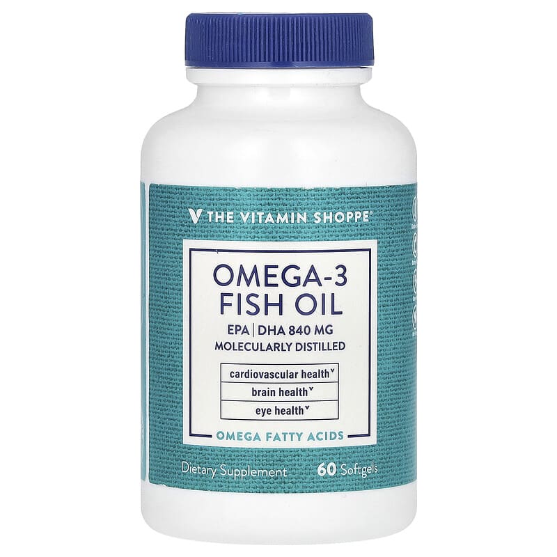The Vitamin Shoppe, Omega-3 Fish Oil, 60 viên 766536023936