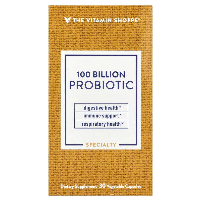 The Vitamin Shoppe, Probiotic, 100 tỷ CFU, 30 viên chay 766536043071