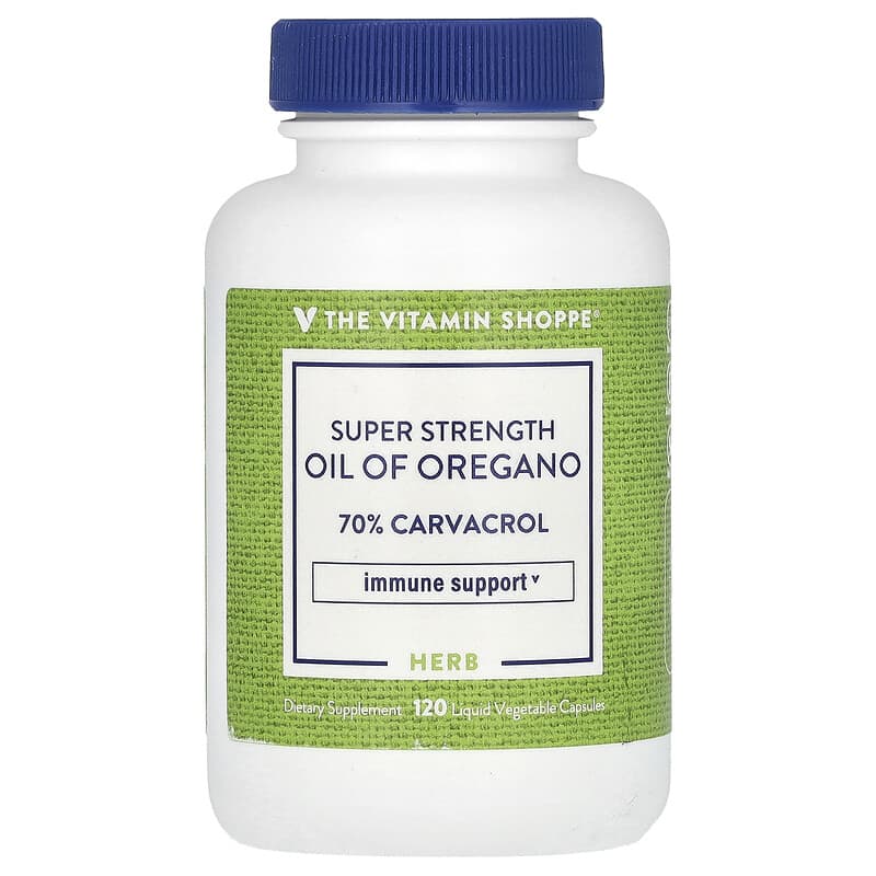 The Vitamin Shoppe, Super Strength Oil of Oregano, 120 Liquid viên chay 766536021086