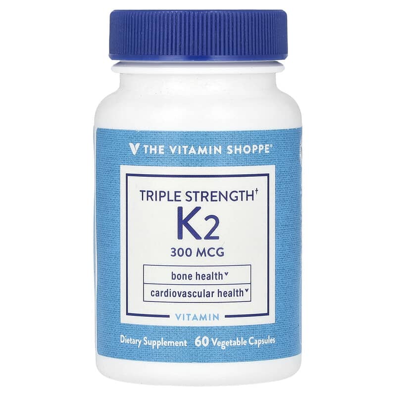 The Vitamin Shoppe, Triple Strength Vitamin K2, 300 mcg, 60 viên chay 766536043149