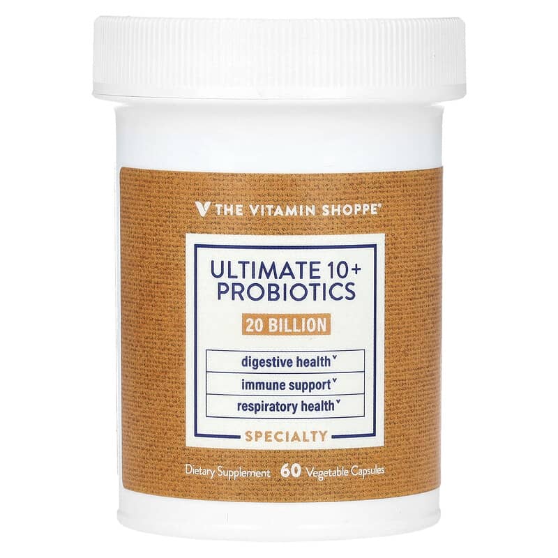 Viên uống Probiotics 10+ Ultimate 20 tỷ CFU 60 viên chay The Vitamin Shoppe 4 The Vitamin Shoppe, Ultimate 10+ Probiotics, 20 tỷ CFU, 60 viên chay 766536038190