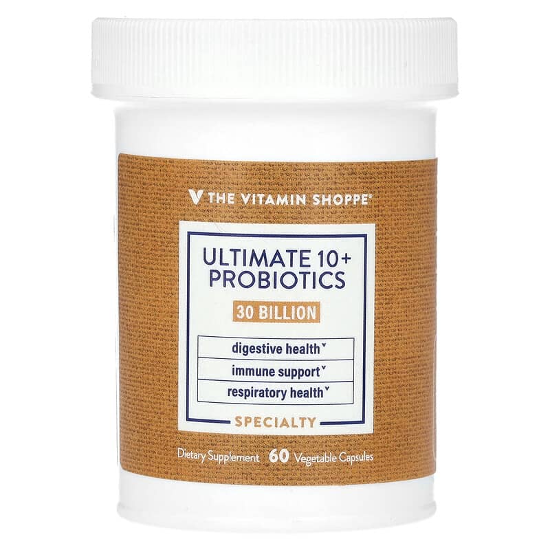 The Vitamin Shoppe, Ultimate 10+ Probiotics, 30 tỷ CFU, 60 viên chay 766536038213