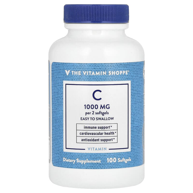 The Vitamin Shoppe, Vitamin C, 1.000 mg, 100 viên (500 mg/viên) 766536018284