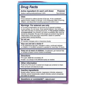 Liều Dùng Đơn Lẻ TheraTears Dry Eye Therapy Lubricant Eye Drops 30 ống Tiệt Trùng của TheraTears 3 Thành phần vi chất của TheraTears Dry Eye Therapy Lubricant Eye Drops 30 Sterile Single-Use Vials 358790000305