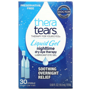 Thực phẩm bổ sung TheraTears Nighttime Dry Eye Therapy Lubricant Eye Gel 30 Single-Use Vials 358790003306