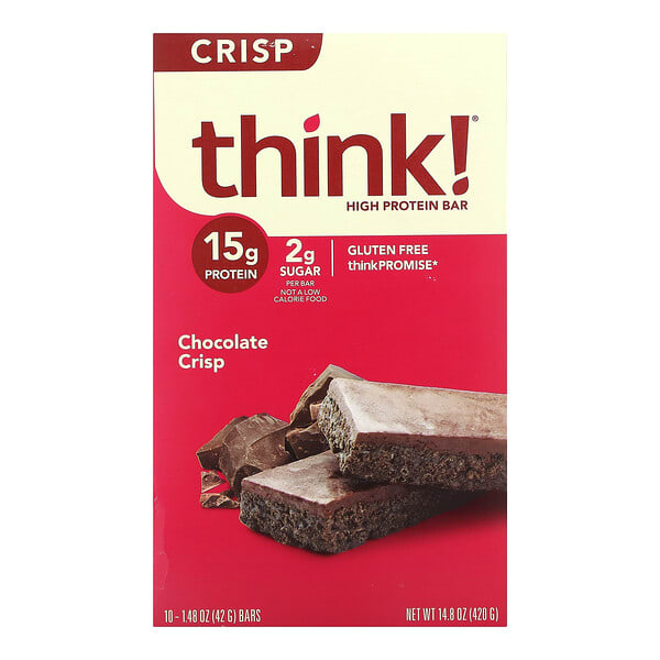 Think ! High Protein Bar Chocolate Crisp 10 Bars 1,48 oz 42 g 753656719344