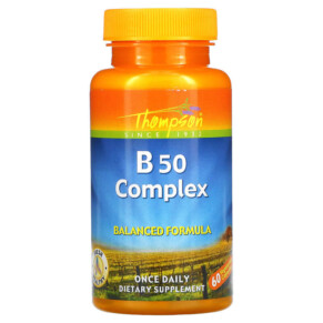 Thực phẩm bổ sung Thompson B50 Complex 60 Vegetarian Capsules 031315196805
