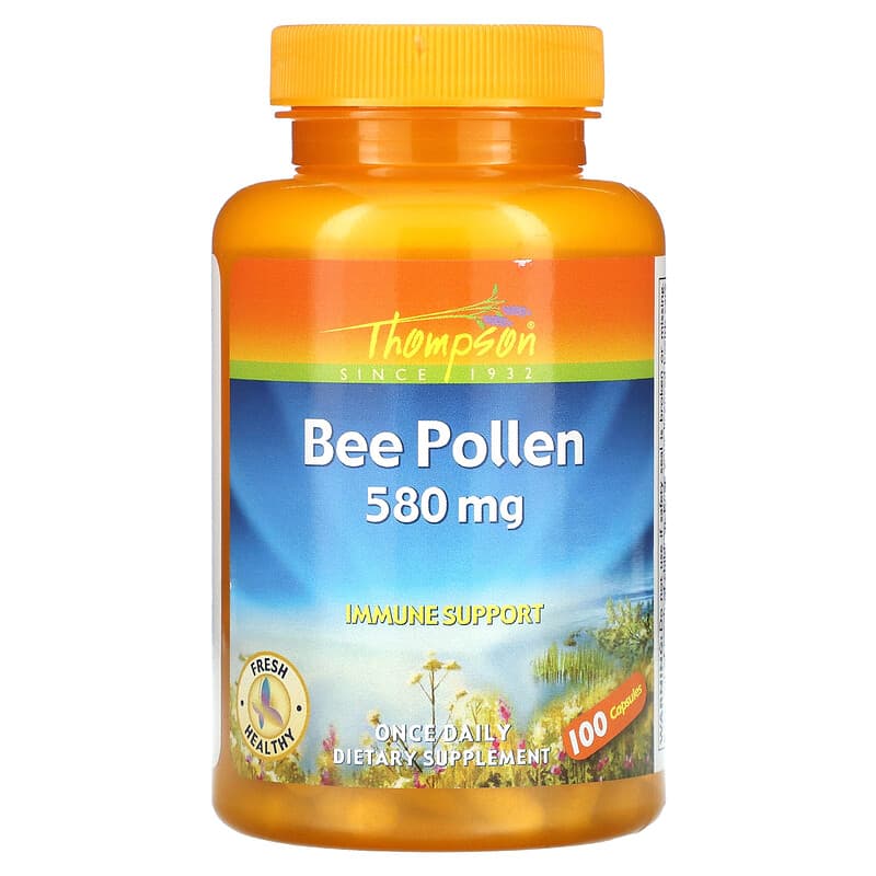 Viên uống Bee Pollen 580 mg 100 viên của Thompson 10 thompson bee pollen 580 mg 100 capsules 99970 031315191626