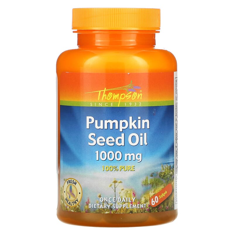 Dầu hạt bí ngô Thompson 1000 mg 60 viên nang mềm 10 thompson pumpkin seed oil 1000 mg 60 softgels 16112 031315193231