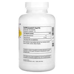 Thorne Betaine HCL & Pepsin 225 viên - Sản phẩm hỗ trợ tiêu hóa của Thorne 3 Thành phần vi chất của Thorne Betaine HCL & Pepsin 225 Capsules 693749415022